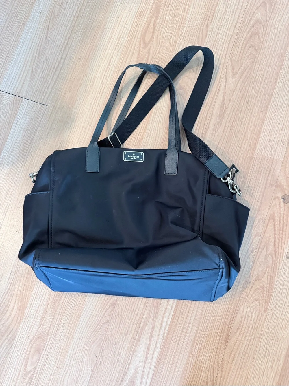 kate spade black xl diaper bag or weekender